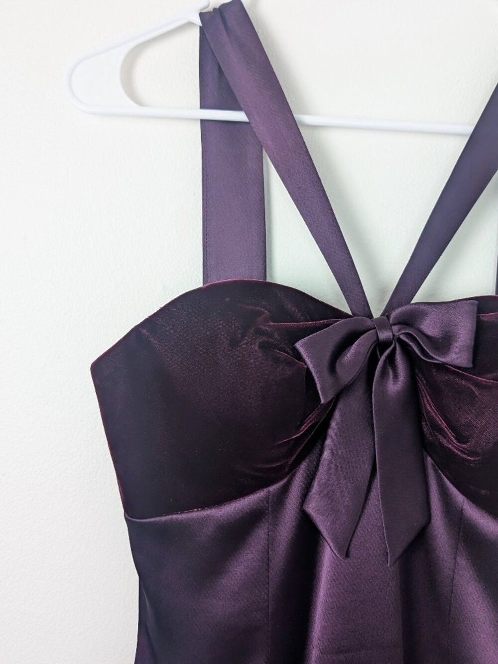 Vintage 90s Mini Dress Oleg Cassini Black Tie Satin Velvet Purple Evening Wear